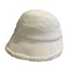 Fisherman Hat Women's Autumn and Winter Versatile Basin Hat with Velvet and Thick Cold Proof and Warm Bucket Hat Without Makeup