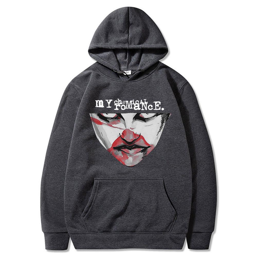 My Chemical Romance Hoodies Demolition Lover Mask Punk Gothic Vintage Hooded Sweatshirts Men Women Casual Long Sleeves Pullovers