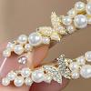Girl Hairpin Imitation Pearls Fairy Butterfly Design Side Bang Hair Clip