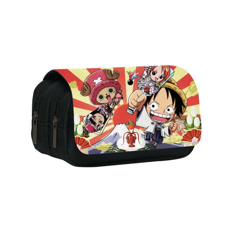 One Piece Double Layer Pencil Case With Nylon Material For Students And Stationery Storage