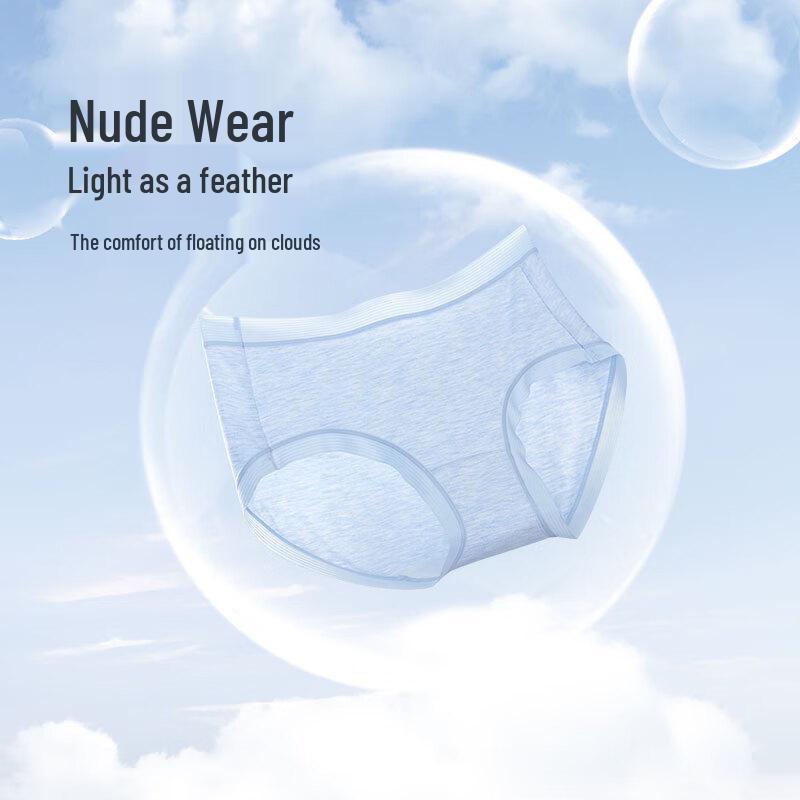 Jingdong Zhizao Lenzing Modal 5A Antibacterial Seamless High Waist Women's Panties (3-Pack)