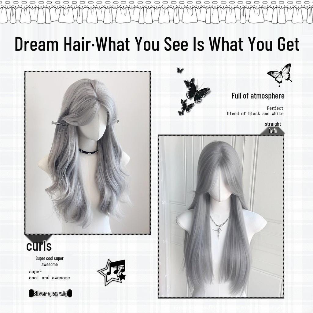 Women's Long Curly Wig with Natural Middle Part and Big Waves