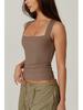 2025 European & American Women's Square Neck Slim Sleeveless Fashion Vest