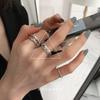 Trendy Minimalist Korean Vintage Stacking Rings for Women - Influencer-Approved Light Luxury Style.