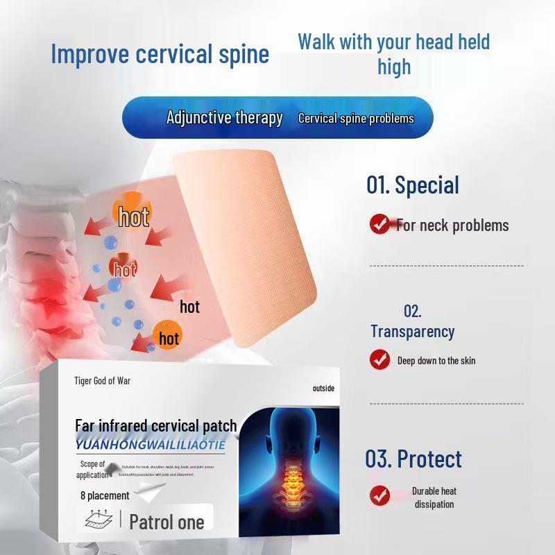 Traditional Infrared Cervical Spine & Lumbar Pain Relief Plaster - Ideal Gift for Travelers Far-infrared cervical spine patch