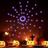Halloween LED Spider Web String Lights - Waterproof Horror Decorations for Ghost Festival