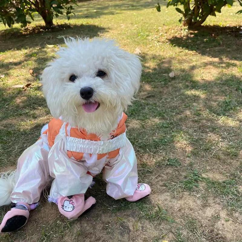 

Dog out for a walk Dust-proof, dirt-proof and insect-proof four-legged jumpsuit Spring and summer small dog Teddy Bichon Maltese XL back 40 about 10-6.5 kg