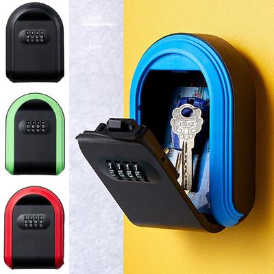 An der Wand montierter Schlüsselspeicher 4 Kombinationskennwort-Sicherheitscodeschloss Schlüsselschlosskasten für den Aufbewahrungsbox-Organizer im Home-Office