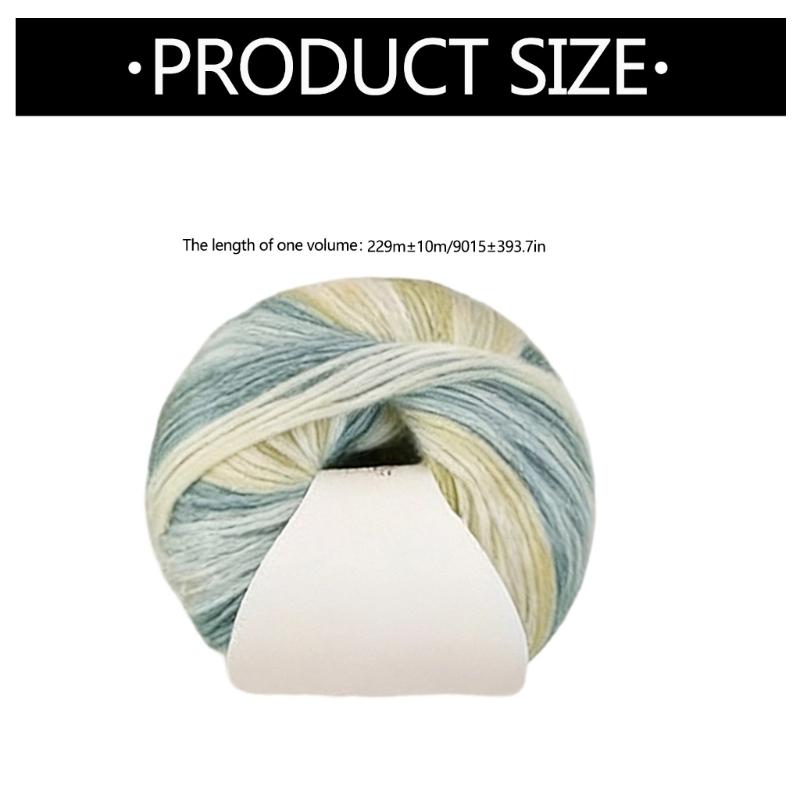 2Pcs Gradient Color Cotton Yarn 250.43Yard Each Knitting Yarn Thread for Sweater Scarves Bag Knitting Crochet Project