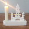 92MF Castle House Candle Holder Castings Molds Resins Moulds Gypsum Clay Molds Candlesticks Silicone Molds Home Decorations