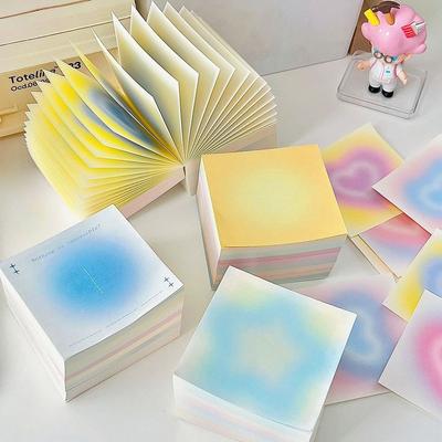 400Sheets Gradient Note Paper Non-Sticky Message Notes High Quality DIY Scrapbook Paper  Students
