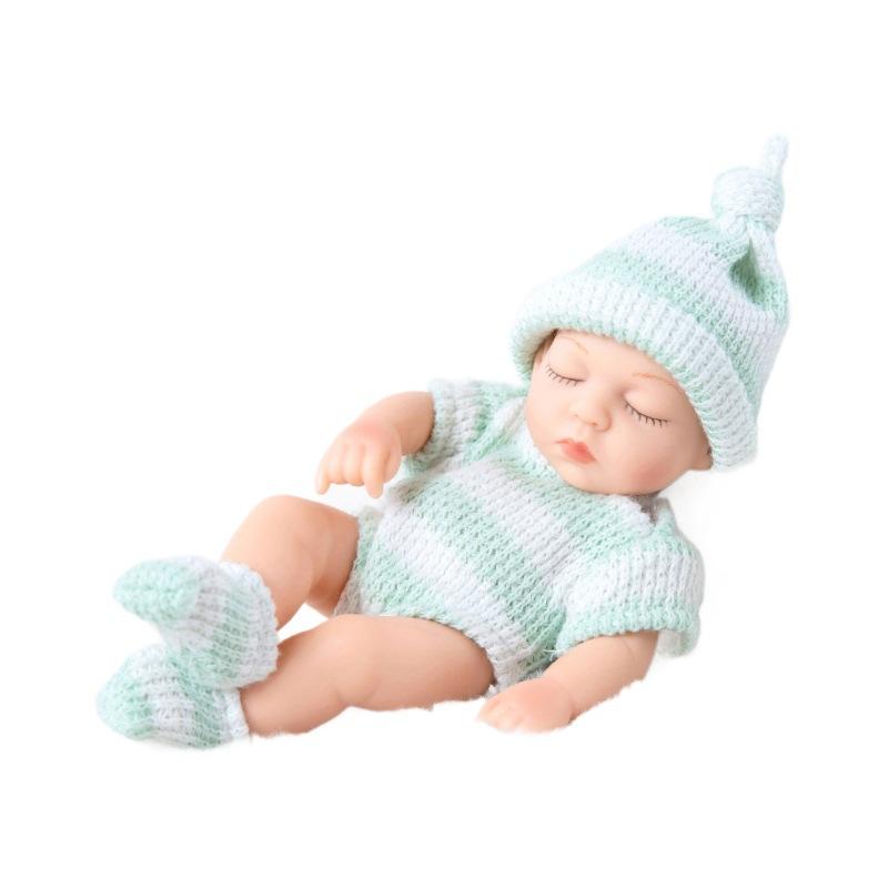 18CM Washable Lifelike Soft Hand-painted Simulation Baby Reborn Doll Children Accompany Play Doll