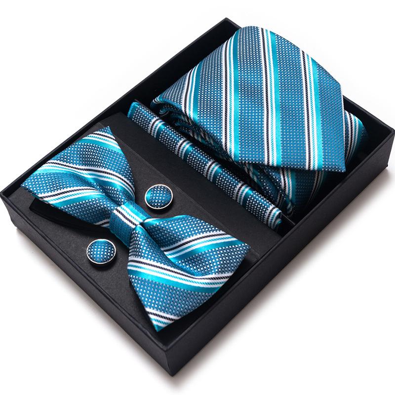 Men'S Tie Bow Tie Set Gift Box 6-Piece Set Tie Business Dress Tie Guangzhou