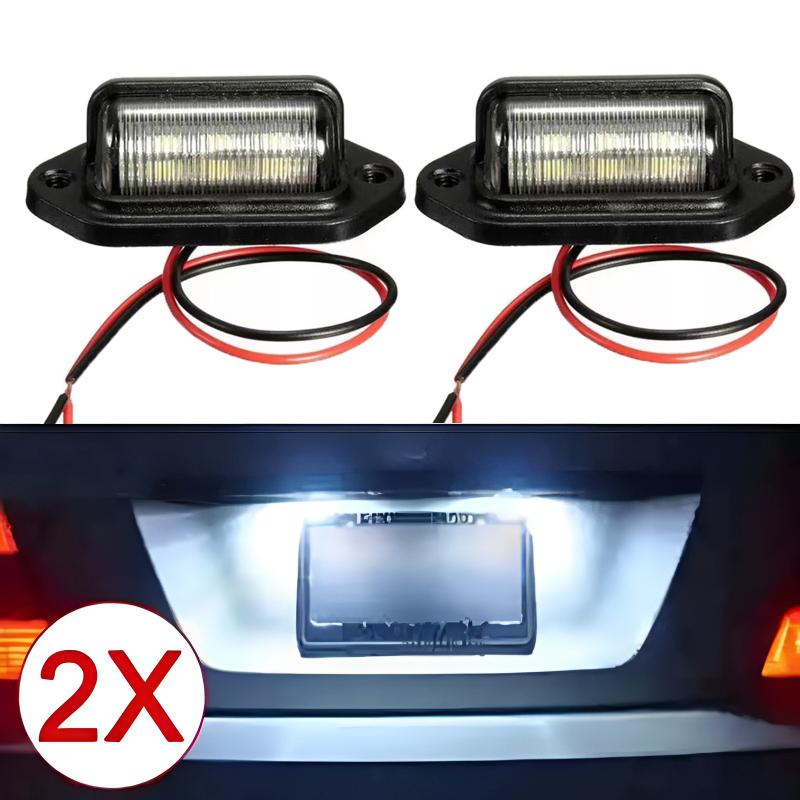 2 BUC. 6 LED Lumină Placă Număr Înmatriculare Auto Becuri Albe Lumini Plăcuță Înmatriculare pentru SUV Camion Remorcă Furgonetă Etichetă Lampă Treaptă Produse Auto