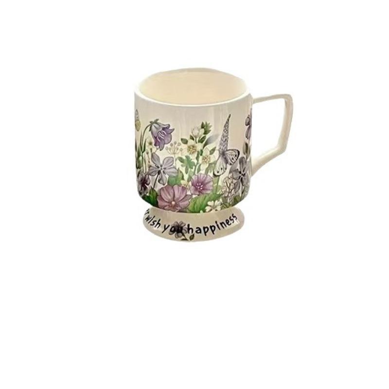 The Xiaoxiangfeng Ceramic Mug Has A Niche Design Sense The Rose Highball Cup Is A High End Drinking Cup for Women's Offices