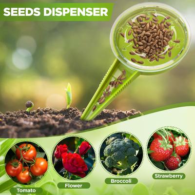 Plant Seed Sower 5 File Adjustable Planter Hand Held Flower Grass Plant Seeder Garden Multifunction Seeding Dispenser Small Tool