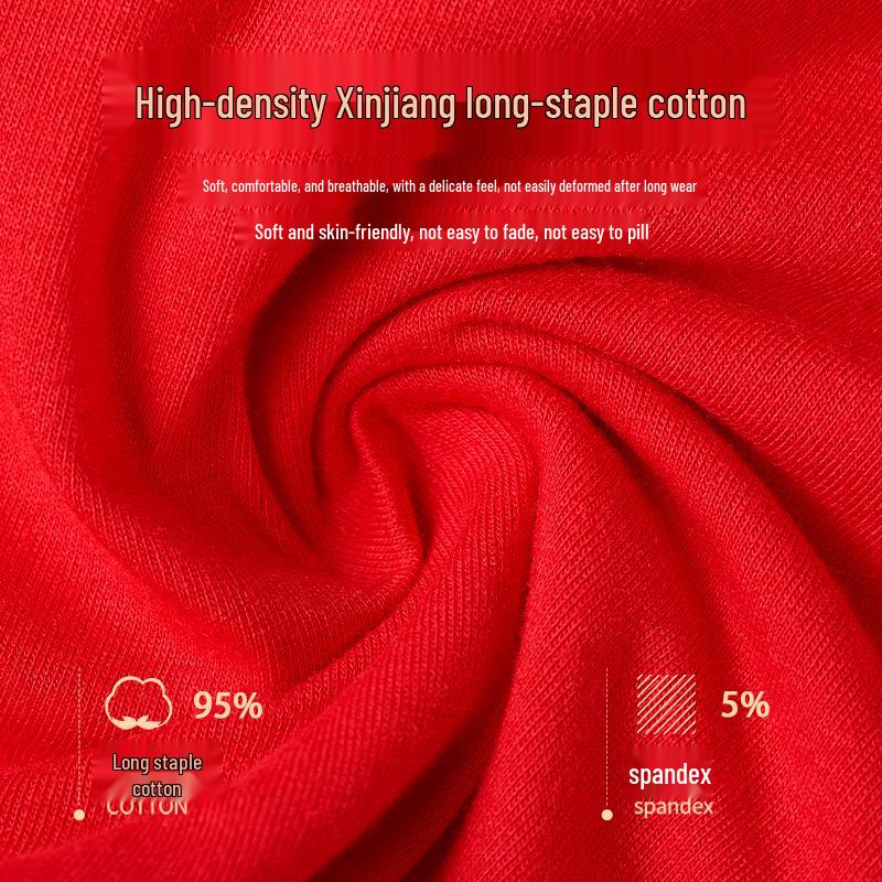 Montagut Men's Red Cotton Antibacterial Boxer Briefs