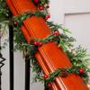 24 Pcs Christmas Garland Ties with Red Berries & Pine Cones for Holiday Decor