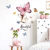 Wall Sticker English Life Is Beautiful Butterfly Wall Sticker Living Room Room Decoration Wall Sticker Self-adhesive