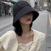 Summer Bucket Hat For Women Outdoor Foldable Fisherman Cap Solid Color Cotton Girls Panama Beach Sun Hat