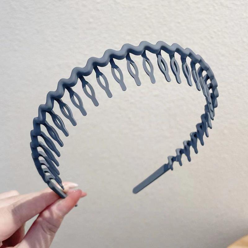 Bandeau Antidérapant Style Coréen Couleur Bonbon avec Dents - Respectueux des Cheveux, Pince à Cheveux Ondulée Sans Pincer pour les Cheveux Rebelles.