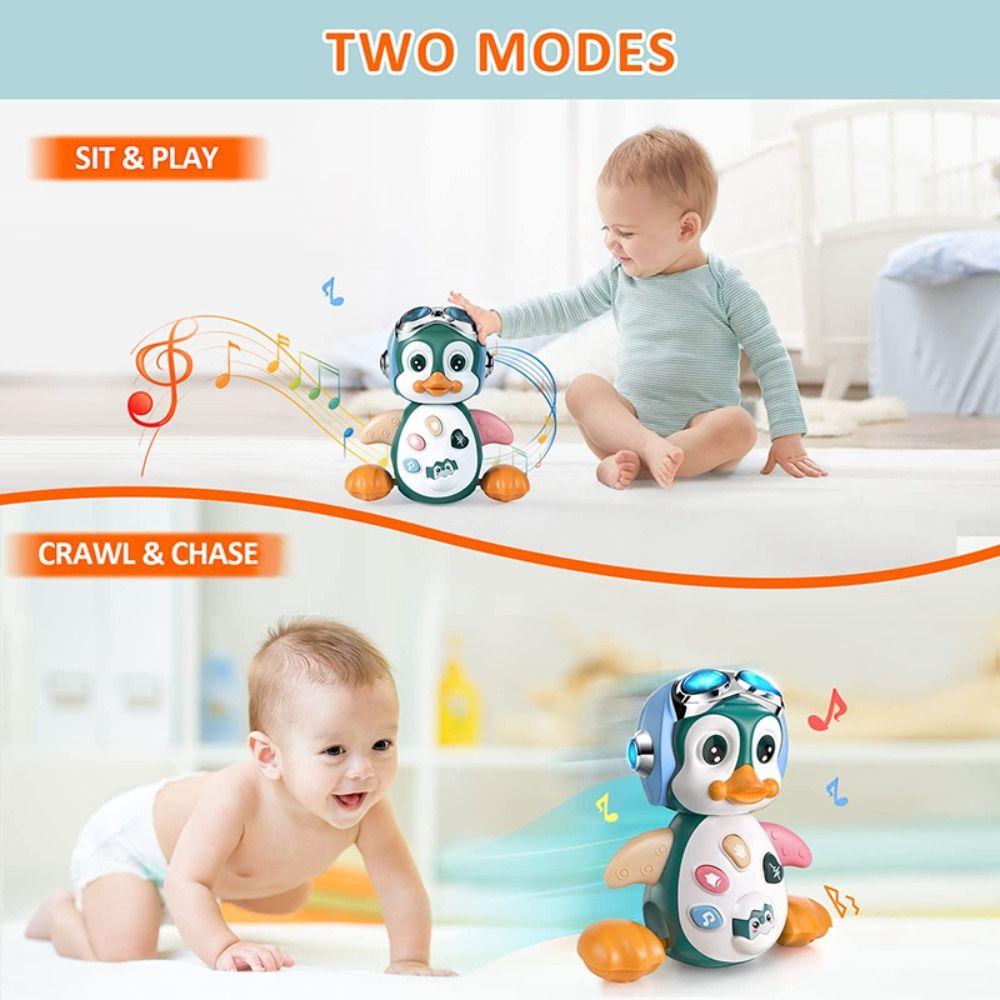 Crawling Penguin Electronic Musical Penguin Dancing Toys  Development Toys   Birthday Gift