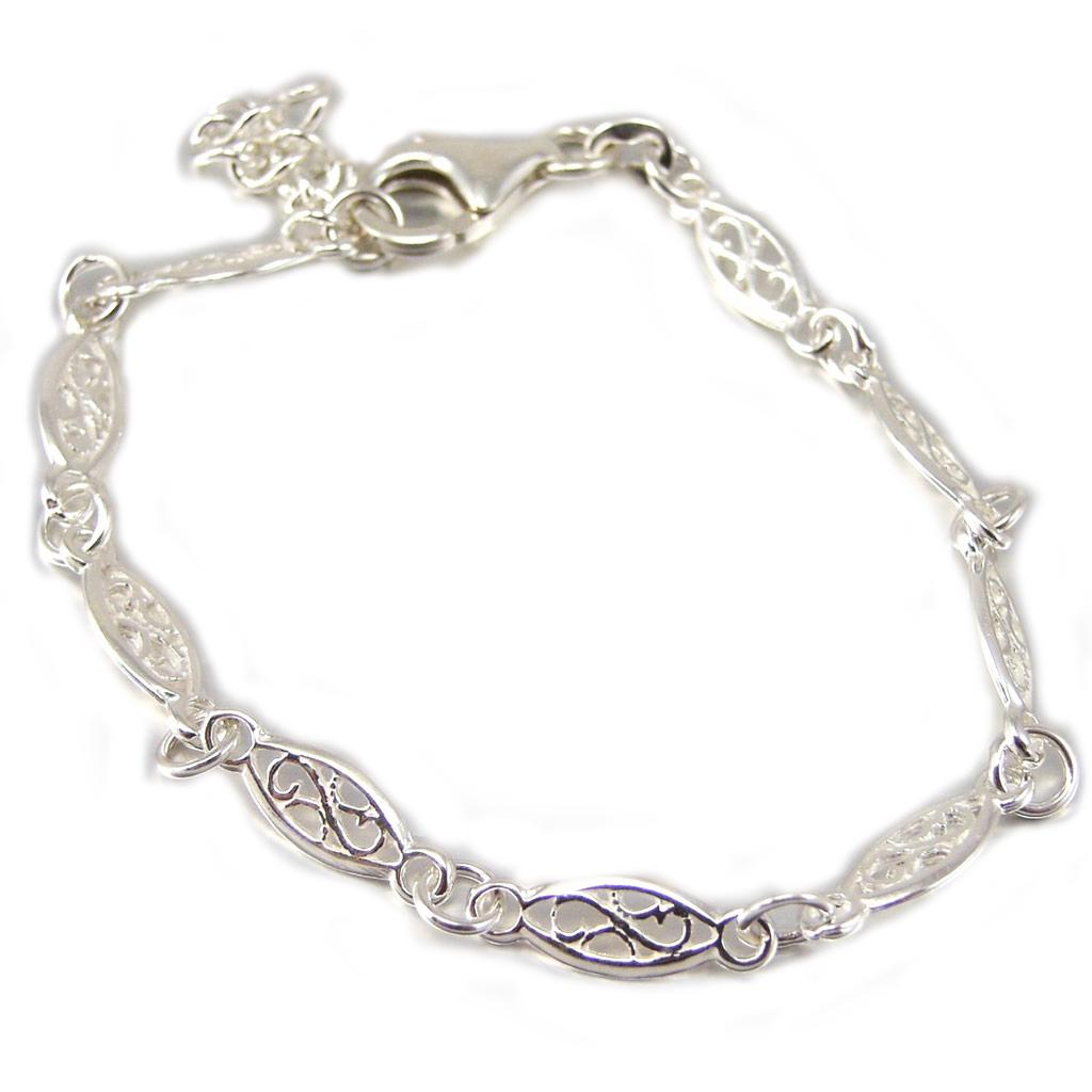 Les Trésors De Lily [F6721] - Silver Bracelet 'Filigranas'