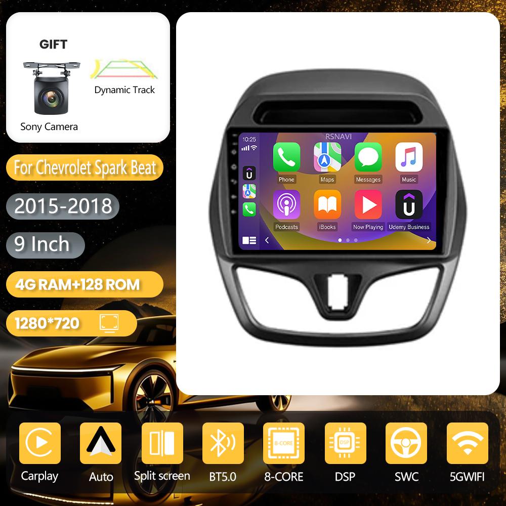 Android 16 for CHEVROLET Spark Beat 2015-2017 Carplay Auto Radio Multimedia Player Stereo 360° Camera App Control