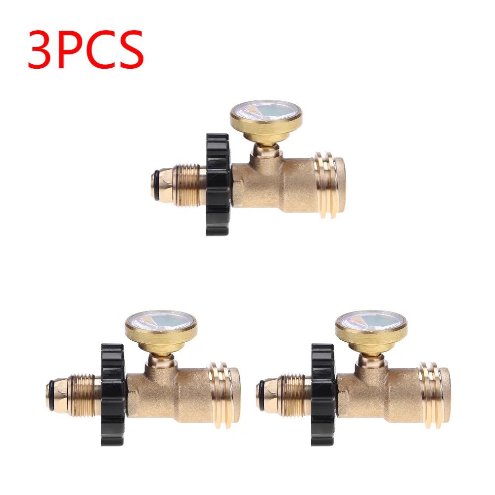 1-3Pcs POL Propane Gas Gauge Meter Tank for QCC1 E5M1 Pressure Valve Propane Tank Pressure Test Instrument Tools