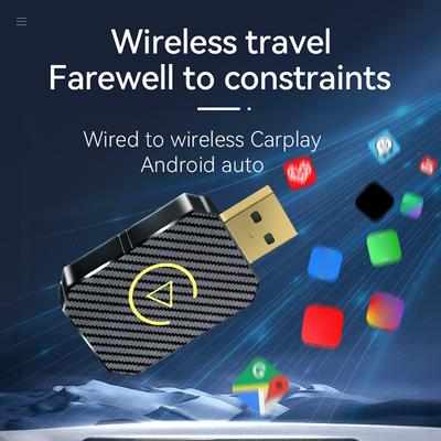 Adaptateur Carplay & Android Auto Filaire vers Sans Fil Connexion Automatique Prise USB Plug and Play pour Voitures d'Origine avec Carplay Android Auto Filaire