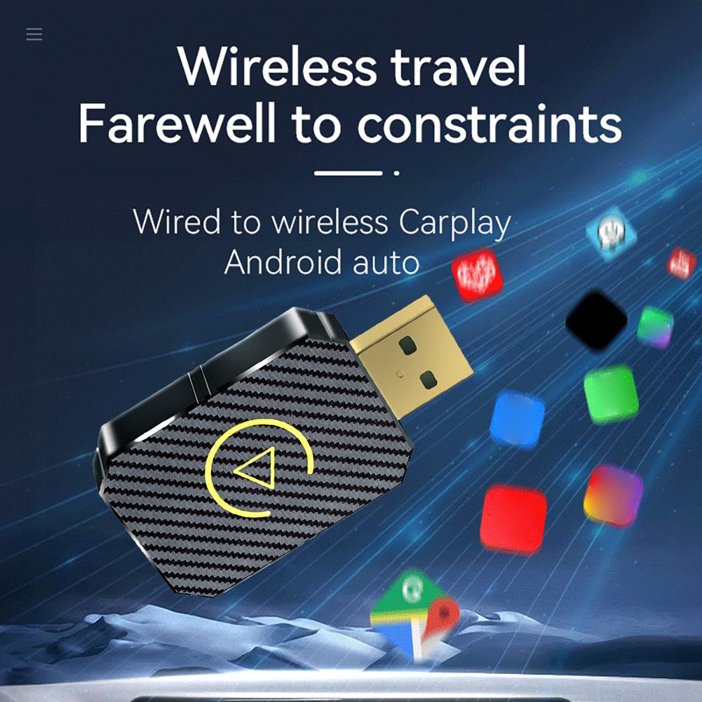 Wired To Wireless Carplay & Android Auto 2 in 1 Dongle Bluetooth-Compatible 5.0 WiFi for Factory Wired Carplay Android Auto Cars