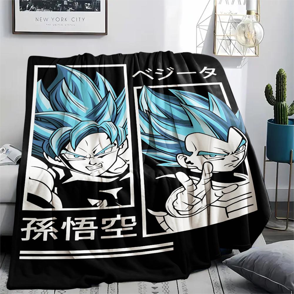 Dragon Ball Characters Print Flannel Blanket,High Quality Comfortable for All Seasons,Home Decor,Warmth and Comfort,Perfect for Christmas Gifts