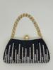 2025 Luxury Fashion Women's Color Diamonds Pearl Evening Clutch Bag Full Rhinestone Design Party Wedding Handbags Shoulder Bag