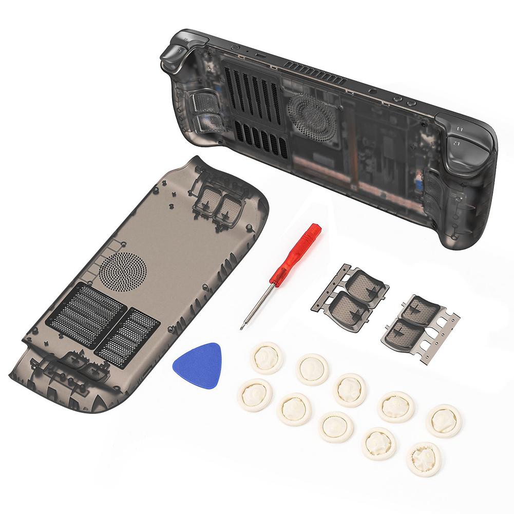 Schutzhülle Rutschfester Schutzschale Stoßfest Ersatz Wärmeableitung mit Halterung für Steam Deck Zubehör