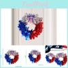 Festive Red Silver Blue Independence Day Wreath With Bow For Home And Yard