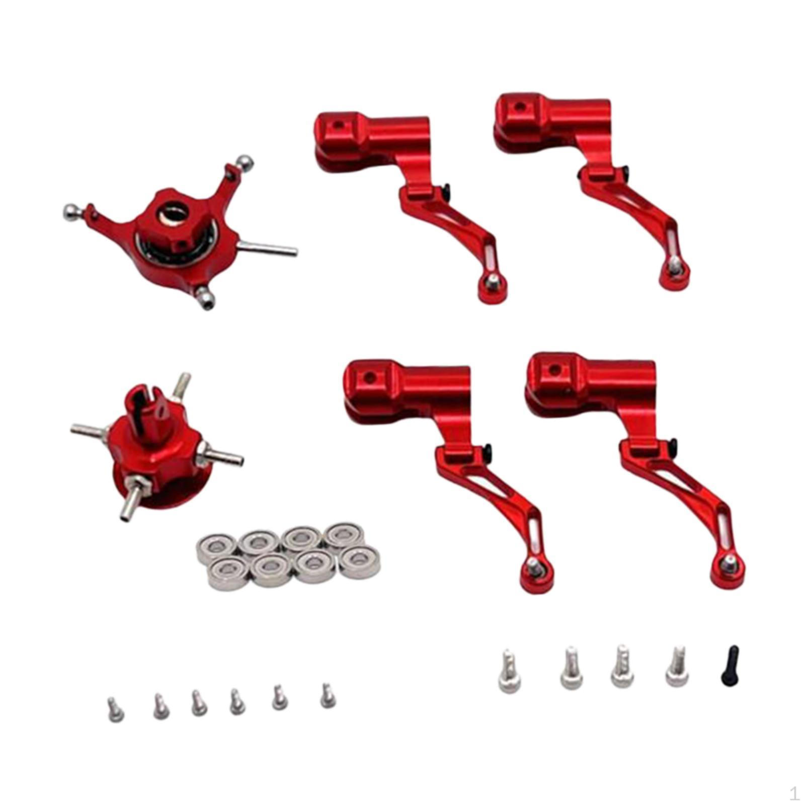 

RC Helicopter Cross Plate Set Aluminum with Bearing Lightweight Spare Part Aircraft Accessories срібний