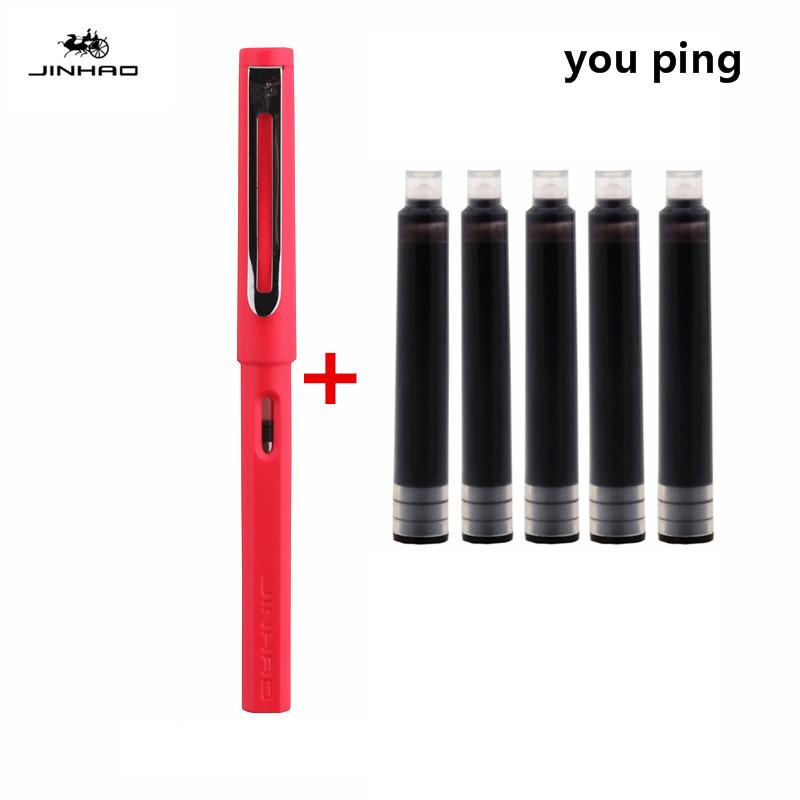 New Jinhao Transparent Colour Business Office Fountain Pen Student School Stationery Supplies