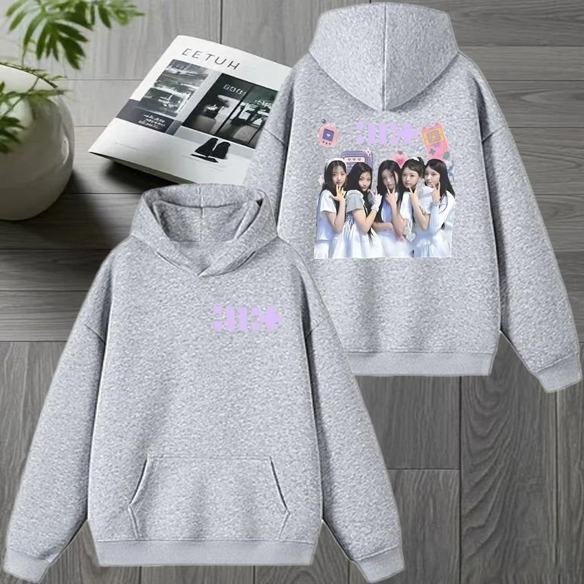 2026 Korea ILLIT Kpop Band New Album Double Sided Graphics Hoodies Unisex Trend Y2k pullover Men women Fleece Casual Sweatshirt