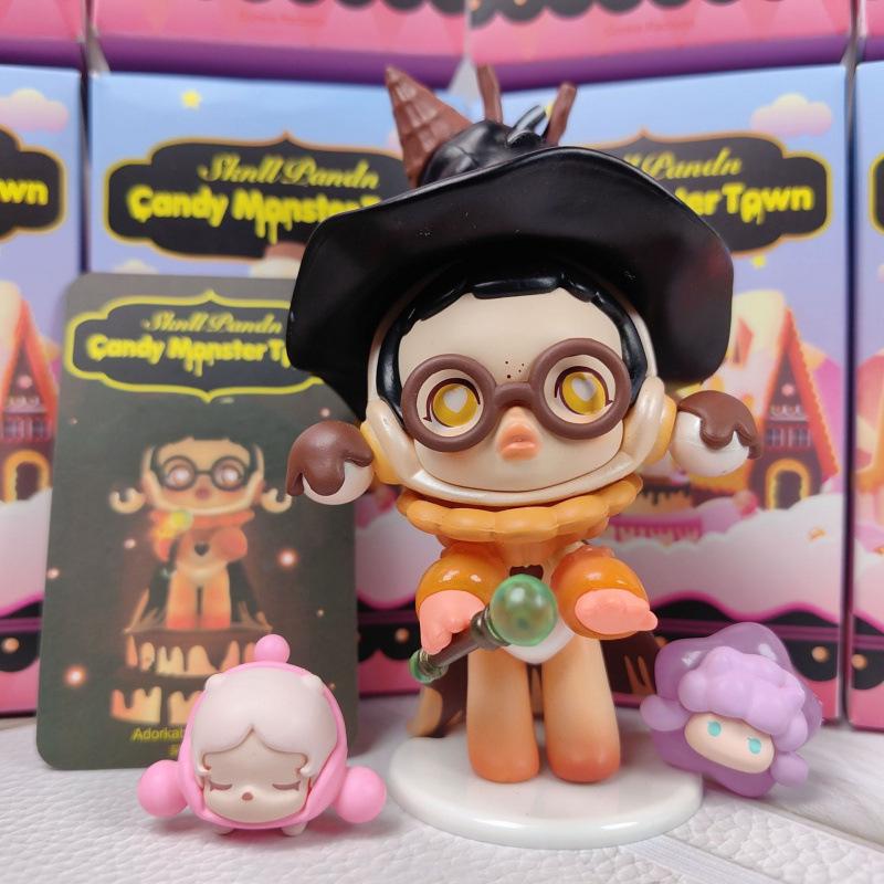 SKULLPANDA Candy Monster Town Blind Box Figure - Trendy Desktop Ornament & Car Toy for Kids
