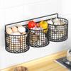 Cesto Portatutto da Parete a 1/2/3 Scomparti Secchiello Grande Capacità per Pettini Scaffale da Cucina Bagno