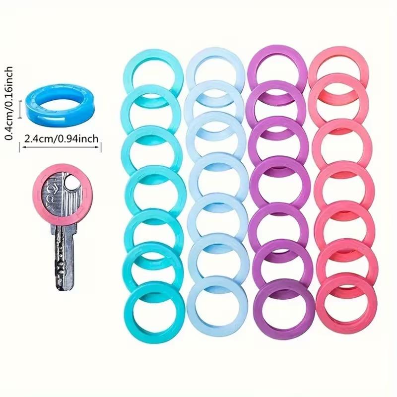12pcs Colorful Silicone Key Covers | Animal & Heart Designs for Easy Key ID | Home Office Use