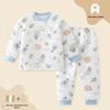 Kids' Three-Layer Quilted Warm Home Wear Set - Autumn Pajamas for Boys and Girls