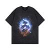 Summer New American Washing Water Short Sleeves Old High Street Style T-shirt Heavy Loose Couple Tide Men and Women Same Style