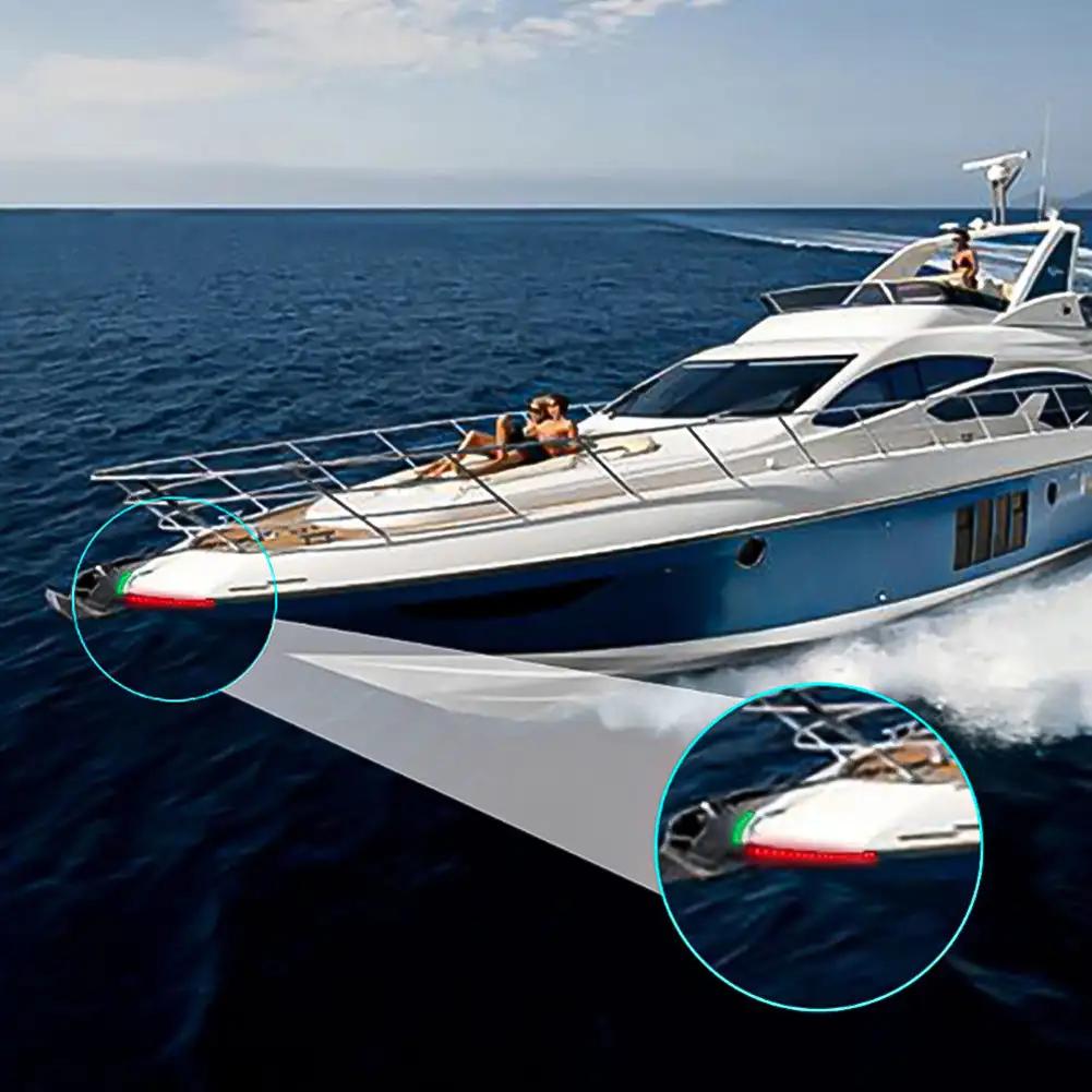 2Pcs 30cm 12V LED Strip Light Waterproof RED&GREEN for Bow Boat Marine Navigation Kayak Canoe Deck Courtesy Bow Trailer Pontoon