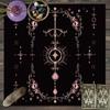 Dark Style Tarot Star & Moon Mahjong Mat - Non-slip, Quick Dry, Stain-Resistant, Water Absorbent