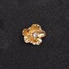 Engood 100 Pezzi Bottoni Strass Fiore Lega Metallica Oro Decorazioni Festa di Compleanno Vestiti Fai da Te Capelli Cucito Bordino Impreziosimento Artigianato