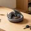 3D Printed Fantasy Dragon Jewelry Tray, Gothic Winged Dragon Desktop Organizer, Mythical Dragon Figurine Key Bowl for Bedside Nightstand, Home Decor