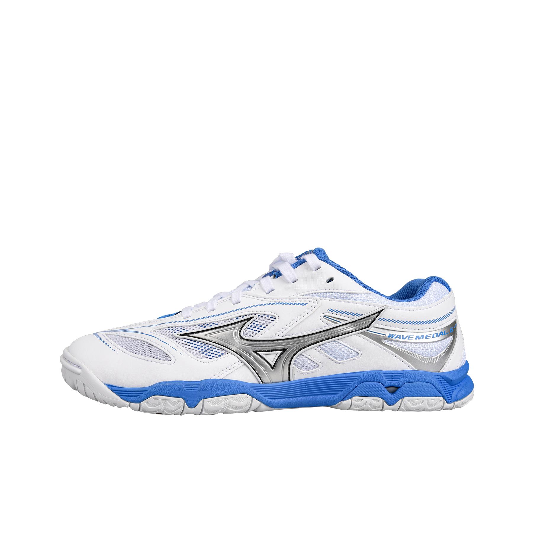 Mizuno Wave Medal 6 White Blue Unisex Indoor Table Tennis Shoes 81GA191503 36