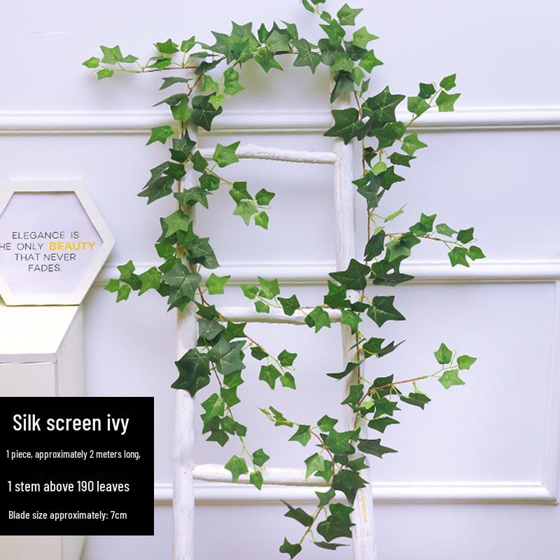 Artificial Rattan Vines for Pipe and Ceiling Decoration - Fake Green Leaves