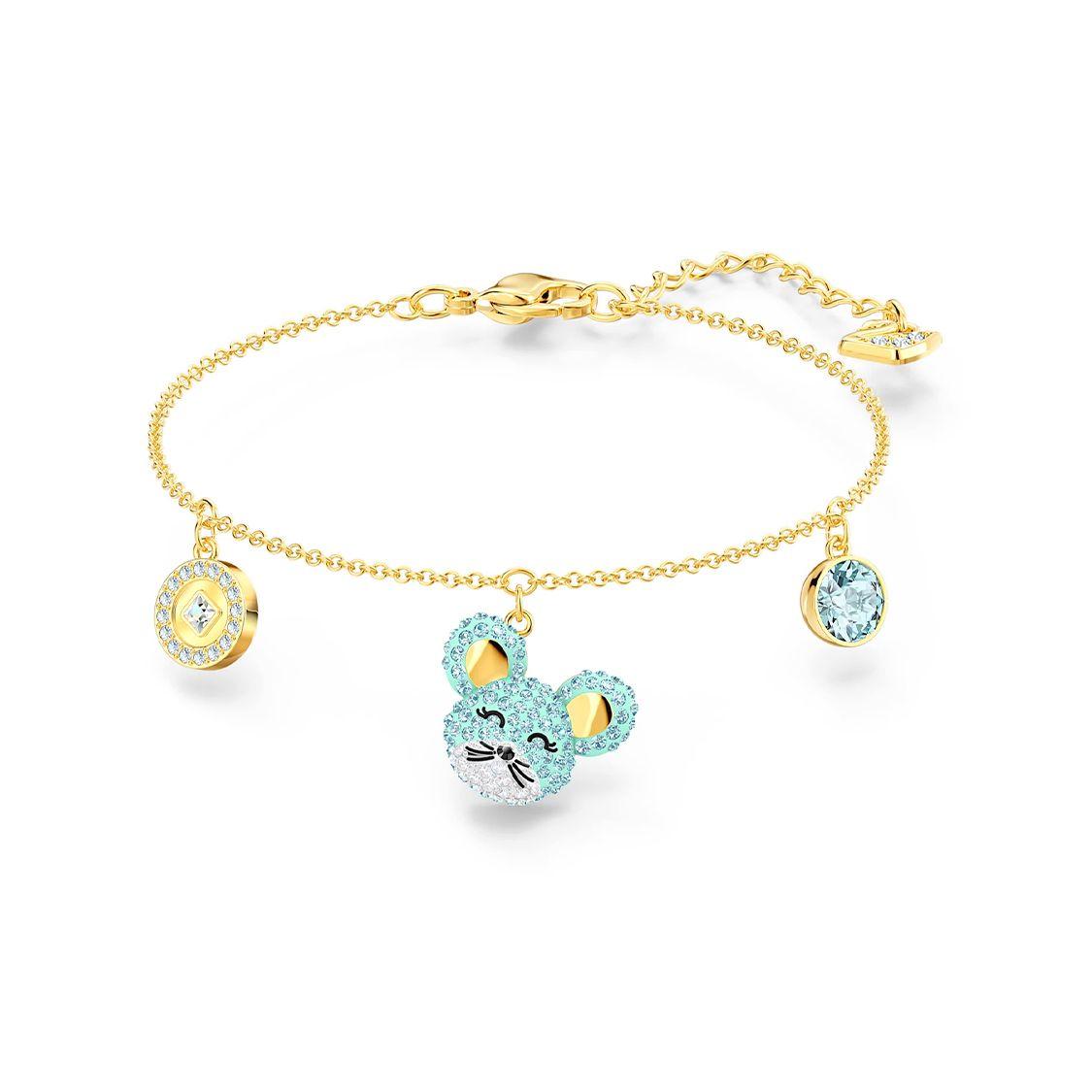Swarovski Little Series Cute Mouse Bracelet Women bracelet Gold 5515770 57/58 inches